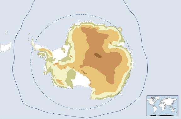 Mapa de la Antrtida